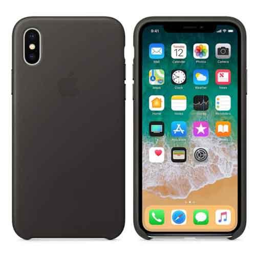 Apple iPhone X Leather Case Charcoal Gray price in hyderabad, andhra, tirupati, nellore, vizag, india, chennai