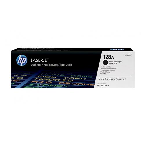 HP 128A CE320AD Twin Pack Black LaserJet Toner Cartridge dealers price in hyderabad, telangana, andhra, vijayawada, secunderabad, warangal, nalgonda, nizamabad, guntur, tirupati, nellore, vizag, india